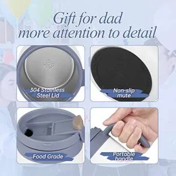 Gifts For Dad, Dad Mug, Best Dad Ever Mug, Dad Gifts, Insulated Coffee Mug With Handle And Lid, Funny Dad Christmas Birthday Gifts For Husband Men Him, Fathers Gift Day From Wife Kids Son Daughter.