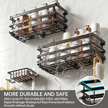 WeeProp 3 Pack Shower Caddy – Durable Organizer Set