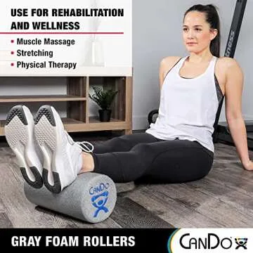 CanDo-30-2500 Plus Foam Roller, 6" X 36", Round