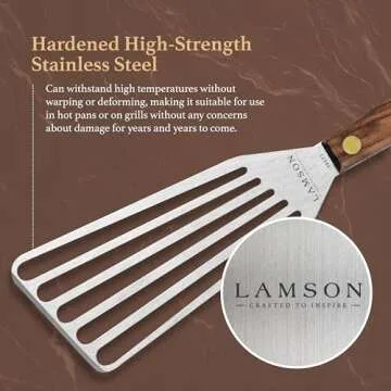 Lamson Chef's Walnut Turner - Durable and Versatile Kitchen Tool