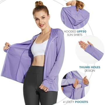 BALEAF Women's Sun Block Shirt UPF 50+ Quick Dry Outdoor