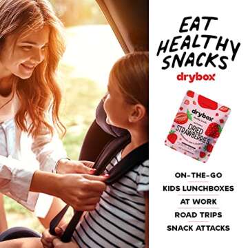 Drybox Dried Strawberries No Sugar Added for Healthy Snacking