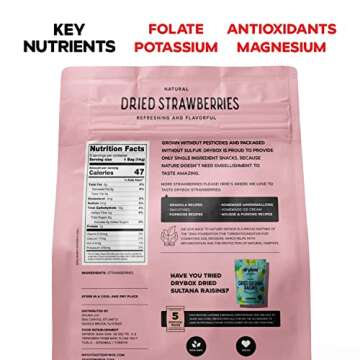 Drybox Dried Strawberries No Sugar Added for Healthy Snacking