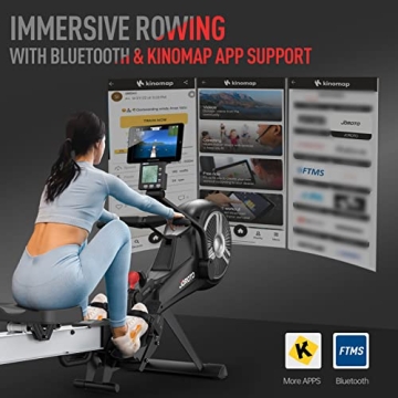 JOROTO MR60 Rowing Machine for Home Use with Bluetooth