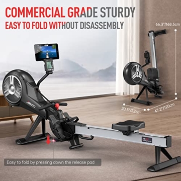 JOROTO MR60 Rowing Machine for Home Use with Bluetooth