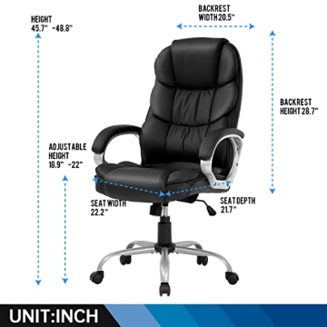 FDW Office Chair Ergonomic High Back Adjustable Comfort