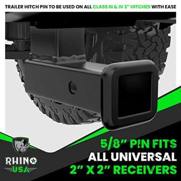 Rhino USA Trailer Hitch Pin - Ultimate Security for Towing