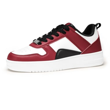 LUCKY STEP Women Fashion Sparkle Rhinestone Sneakers White Leather Low Top Tennis Shoes Lace Up Casu...