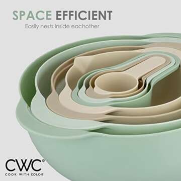 Cook with Color Nesting Bowls and Measuring Cups Set