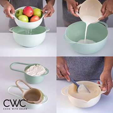 Cook with Color Nesting Bowls and Measuring Cups Set