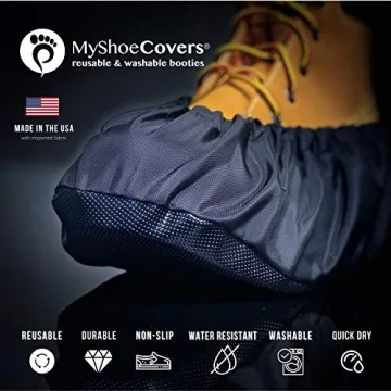 MyShoeCovers Premium Reusable Shoe Covers Non-Slip Black