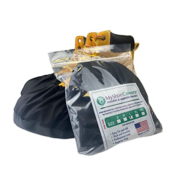MyShoeCovers Premium Reusable Shoe Covers Non-Slip Black