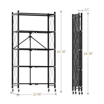 Heavy Duty 5-Tier Metal Rack | 1250 lbs Storage Solution