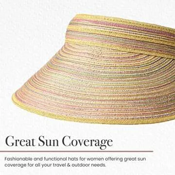 Stylish Mixed Braid Visor for Women with Sun Protection
