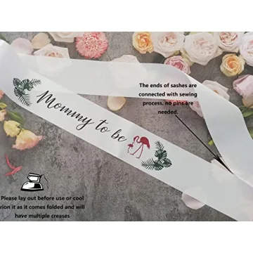 Mommy to Be Sash for Baby Shower with Flamingo Design