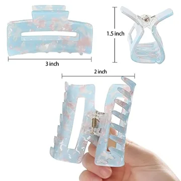 Laxizar 8 Pack Tortoise Hair Claw Clips for Women