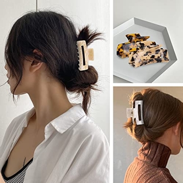 Laxizar 8 Pack Tortoise Hair Claw Clips for Women