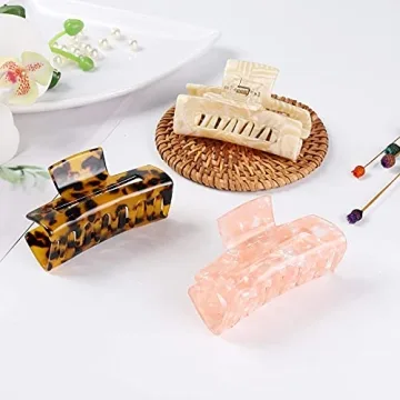 Laxizar 8 Pack Tortoise Hair Claw Clips for Women