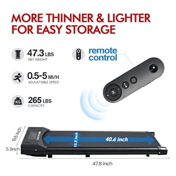 Portable Under Desk Walking Treadmill with Remote Control