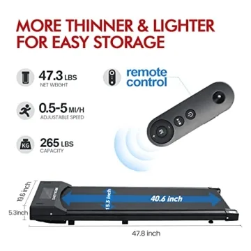 Portable Under Desk Walking Treadmill with Remote Control