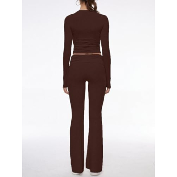 AnotherChill Women's Stylish 2 Piece Lounge Set in Chocolate