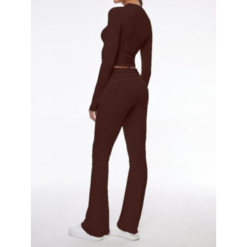 AnotherChill Women's Stylish 2 Piece Lounge Set in Chocolate