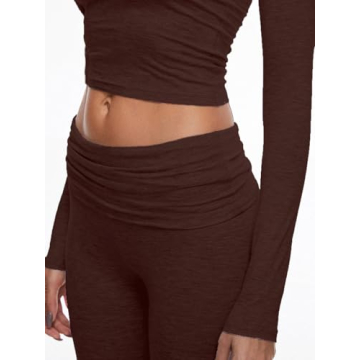 AnotherChill Women's Stylish 2 Piece Lounge Set in Chocolate