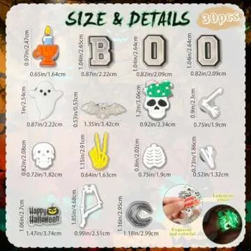 kockuu Halloween Shoe Charms - Glow in Dark 30pcs Set