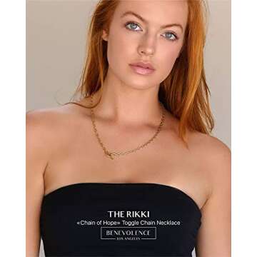 Gold Chain Necklace | Real Gold Dipped Toggle Clasp Necklace | Versatile Wrap Necklace, Y Necklace |...