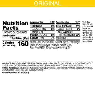 Kellogg's Corn Pops Cold Breakfast Cereal Cups, 8 Vitamins and Minerals, Kids Snacks, Original (12 Cups)
