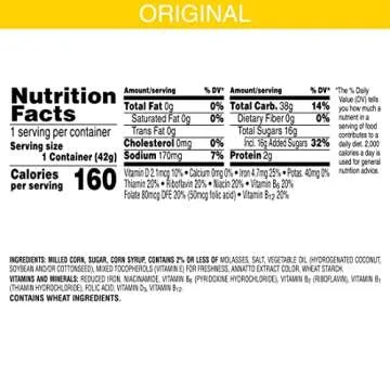 Kellogg's Corn Pops Cold Breakfast Cereal Cups, 8 Vitamins and Minerals, Kids Snacks, Original (12 Cups)