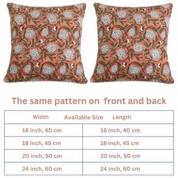 Trendy Ridhi Dark Salmon Pink Pillow Covers - 20x20 Inches