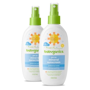 Babyganics SPF 50 Kids Sunscreen Spray - Safe & Water Resistant