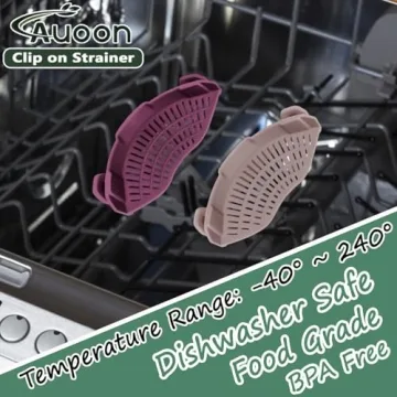 AUOON Clip On Silicone Strainer – Kitchen Essential