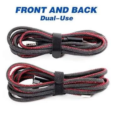 OneLeaf 80PCS Reusable Cable Ties, Black Adjustable 6-Inch Cord Organizer Ties, Multi-purpose Hook Loop Cable Management Wire Ties for Organizing Home, Office, Data Centers