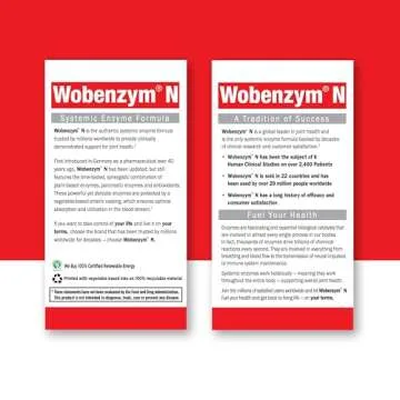 Garden of Life Joint Support Supplement - Wobenzym N Systemic Enzymes, 200 Tablets