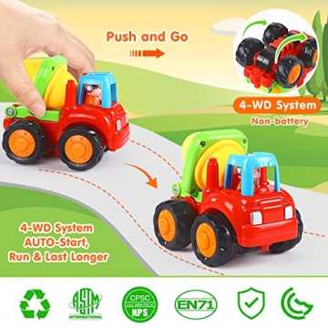 ORWINE Inertia Toy Cars for Toddler Fun and Learning