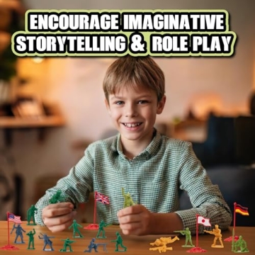 World War II Toy Soldiers Set – 200pc Action Figures & Flags