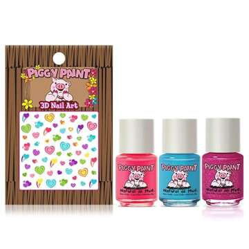 Piggy Paint | 100% Non-Toxic Girls Nail Polish | Safe, Cruelty-free, Vegan, & Low Odor for Kids | Un...