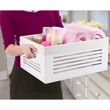 Stylish Wooden Storage Bin Container for Home Organization