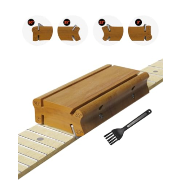 3/23/35/90 Degree Fret End Dressing, 4 in 1 Fret File-Guitar Bass Fret Beveling File Tool, Professio...