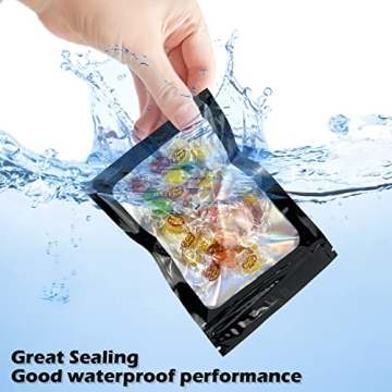 300 Pcs Holographic Mylar Bags for Food Packaging