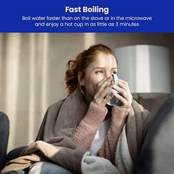 Chefman Electric Kettle with Rapid 3 Minute Boil Technology