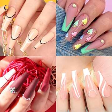 Ejiubas 505Pcs Clear Nail Tips Kit for DIY Nail Art