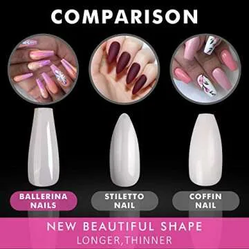 Ejiubas 505Pcs Clear Nail Tips Kit for DIY Nail Art