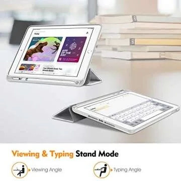 Fintie SlimShell Case for iPad 6th / 5th Generation (2018/2017), iPad Air 2 / Air 1 (9.7 Inch) - [Built-in Pencil Holder] Soft TPU Back Cover with Auto Wake Sleep, Marble White