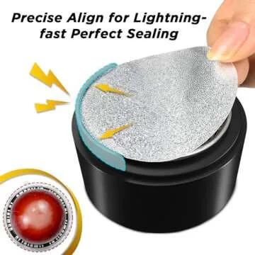 CAPMESSO Reusable Vertuo Pod Refill Kit, Faster Seal Reusable Nespresso Vertuo Pods with Fill & Press Brush,100pcs Aluminum Foil Lids for Refillable Nespresso Pods Vertuo