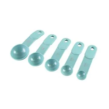 KitchenAid 9-Piece Measuring Cups and Spoons, Set of 9, Aqua Sky