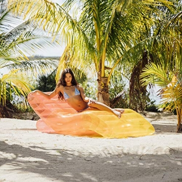 FUNBOY Giant Inflatable Clear Rainbow Chaise Lounger