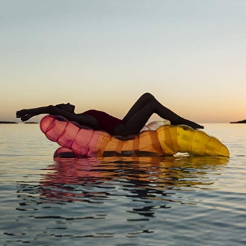 FUNBOY Giant Inflatable Clear Rainbow Chaise Lounger